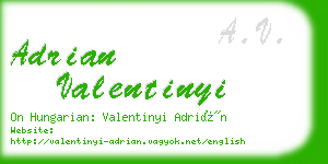 adrian valentinyi business card